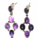 ST400 Amethyst Earrings set in sterling silver