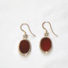 ER002 Carnelian Earrings set in sterling silver