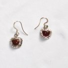 ER057 Carnelian Earrings set in sterling silver