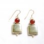 ER075 Carnelian Earrings set in sterling silver