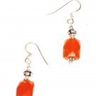 ST586 Carnelian Earrings set in sterling silver