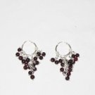 ER025 Garnet Earrings set in sterling silver