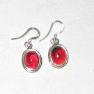 ER033 Garnet Earrings set in sterling silver