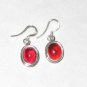 ER033 Garnet Earrings set in sterling silver