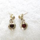 ER080 Garnet Earrings set in sterling silver