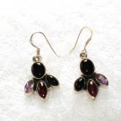 ER089 Garnet Earrings set in sterling silver