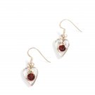 ST256 Garnet Earrings set in sterling silver