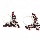 ST377 Garnet Earrings set in sterling silver