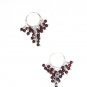 ST377 Garnet Earrings set in sterling silver