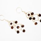 ST598 Garnet Earrings set in sterling silver