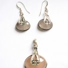 ER109 Rose Quartz Earrings set in sterling silver