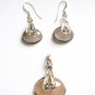ER109 Rose Quartz Earrings set in sterling silver