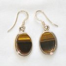 ER004 Tiger's Eye Earrings set in sterling silver