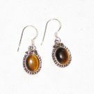 ER021 Tiger's Eye Earrings set in sterling silver