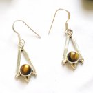 ER094 Tiger's Eye Earrings set in sterling silver
