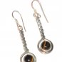 ST394 Tiger's Eye Earrings set in sterling silver
