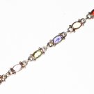 ST584 Mixed Cut Stones Bracelet in Sterling Silver
