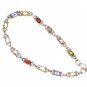 ST584 Mixed Cut Stones Bracelet in Sterling Silver