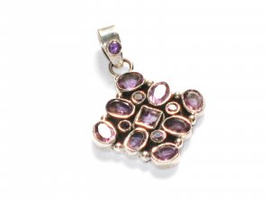 ST212      Amethyst Pendant in Sterling Silver