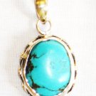 PN327  Turquoise Pendant in Sterling Silver
