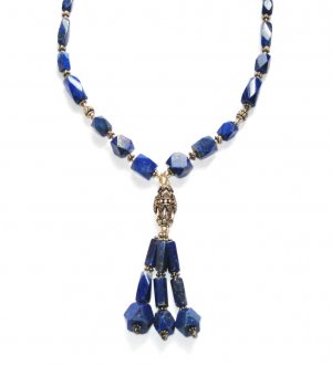 ST058       Lapis Lazuli Necklace in Sterling Silver