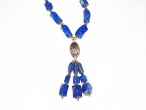 ST512       Lapis Lazuli Necklace in Sterling Silver