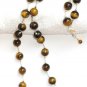 ST306 Tiger's Eye 18 Inch Necklace in Sterling Silver