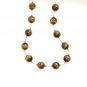 ST306 Tiger's Eye 18 Inch Necklace in Sterling Silver
