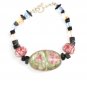 ST294 Murano Glass Necklace, Earrings and Bracelet in Sterling Silver
