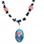 ST295 Murano Glass Necklace, Earrings and Bracelet in Sterling Silver