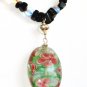 ST301 Murano Glass Necklace, Earrings and Bracelet in Sterling Silver
