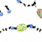 ST301     Murano Glass Necklace, Earrings and Bracelet  in Sterling Silver