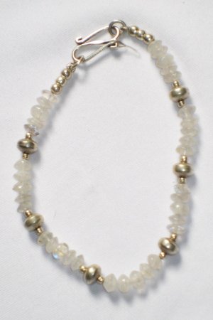 ST009       Moonstone Bracelet in Sterling Silver