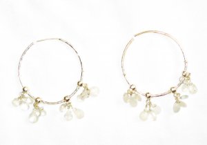 ST600       Moonstone Earrings in Sterling Silver