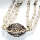 ST047      Moonstone Necklace in Sterling Silver