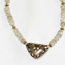 ST603      Moonstone Necklace in Sterling Silver