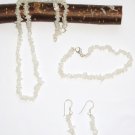 ST315      Moonstone Necklace, Bracelet and Earrings  in Sterling Silver