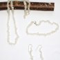 ST315      Moonstone Necklace, Bracelet and Earrings  in Sterling Silver