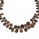 ST497    Smoky Quartz Necklace in Sterling Silver