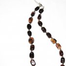 ST421    Smoky Quartz Necklace and Earrings Set in Sterling Silver