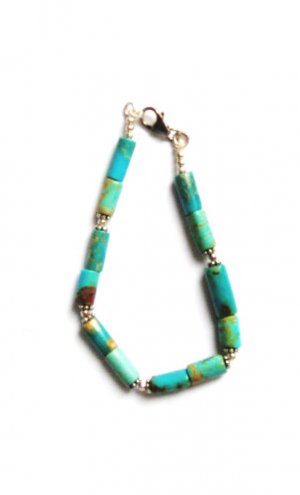 ST051  Turquoise Bracelet in Sterling Silver