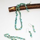 ST320 Turquoise Necklace and Earrings Set  in Sterling Silver