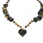 ST059 Tiger's Eye Necklace in Sterling Silver