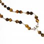 ST523 Tiger's Eye Necklace in Sterling Silver