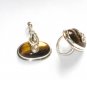 ER108 Tiger's Eye Pendant and Earrings Set in Sterling Silver