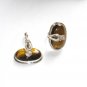 ER108 Tiger's Eye Pendant and Earrings Set in Sterling Silver
