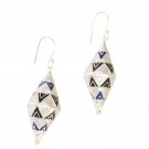 ST619  Enameled Earrings in Sterling Silver