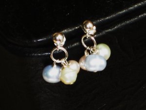 ST334  Pearl Earrings in Sterling Silver