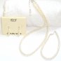 ST308  Pearl Necklace, Bracelet  and Earrings Set in Sterling Silver