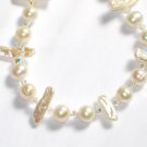 ST327 Pearl Necklace and Earrings Set in Sterling Silver